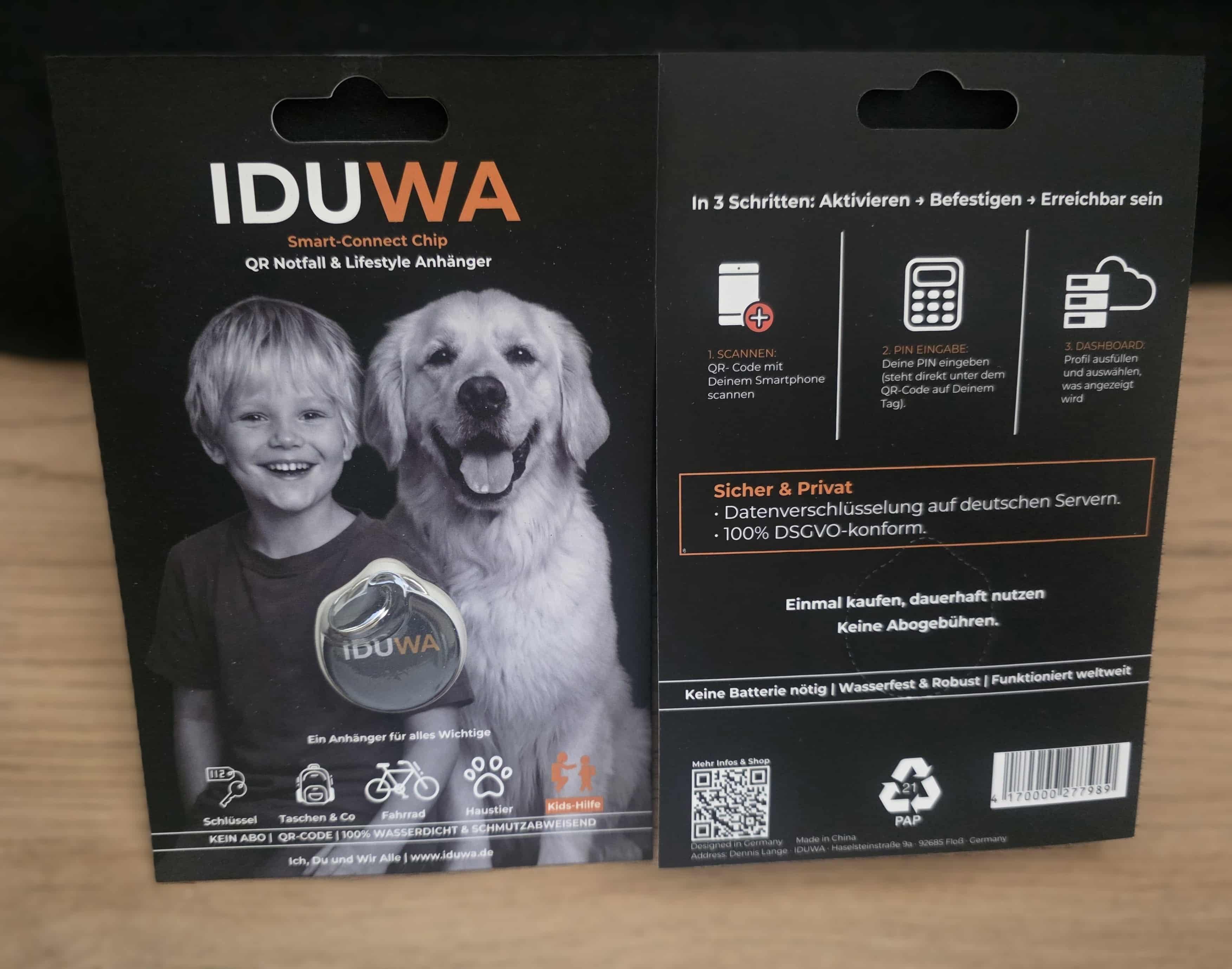 IDUWA QR-Anhaenger Verpackung